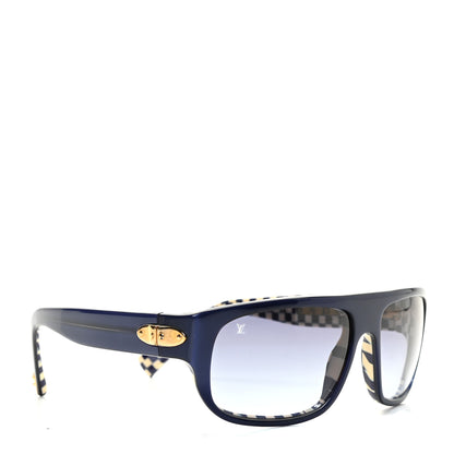 Louis Vuitton Damier Azur Polarized Sunglasses Z0067W Blue 3 of 6