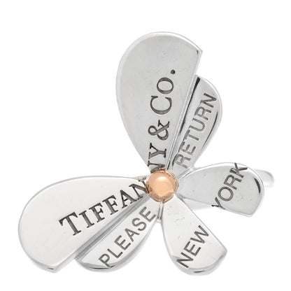 Tiffany Sterling Silver 18K Rose Gold Return to Tiffany Love Bugs Butterfly Ring 52 6 1 of 5