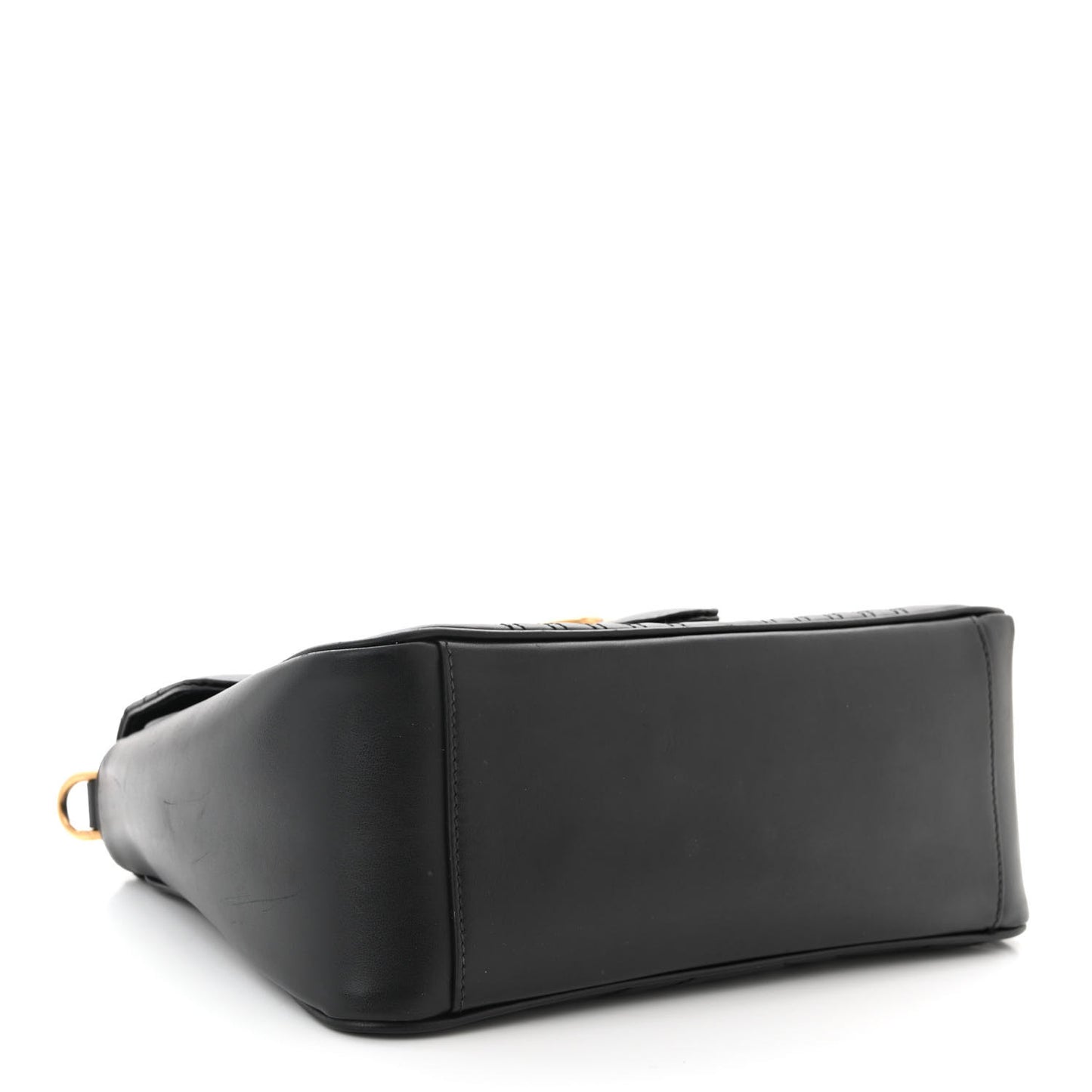 Calfskin Matelasse Small GG Marmont Top Handle Shoulder Bag Black