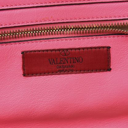 Valentino Garavani Vitello Small Rockstud Tote Fuxia Fluo 6 of 9