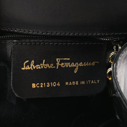 Salvatore Ferragamo Calfskin Vera Bow Mini Top Handle Crossbody Bag Black 6 of 9