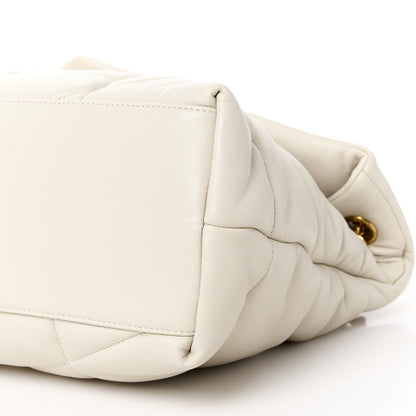 Saint Laurent Lambskin Quilted Medium Loulou Puffer Monogram Chain Satchel Crema Soft 11 of 12