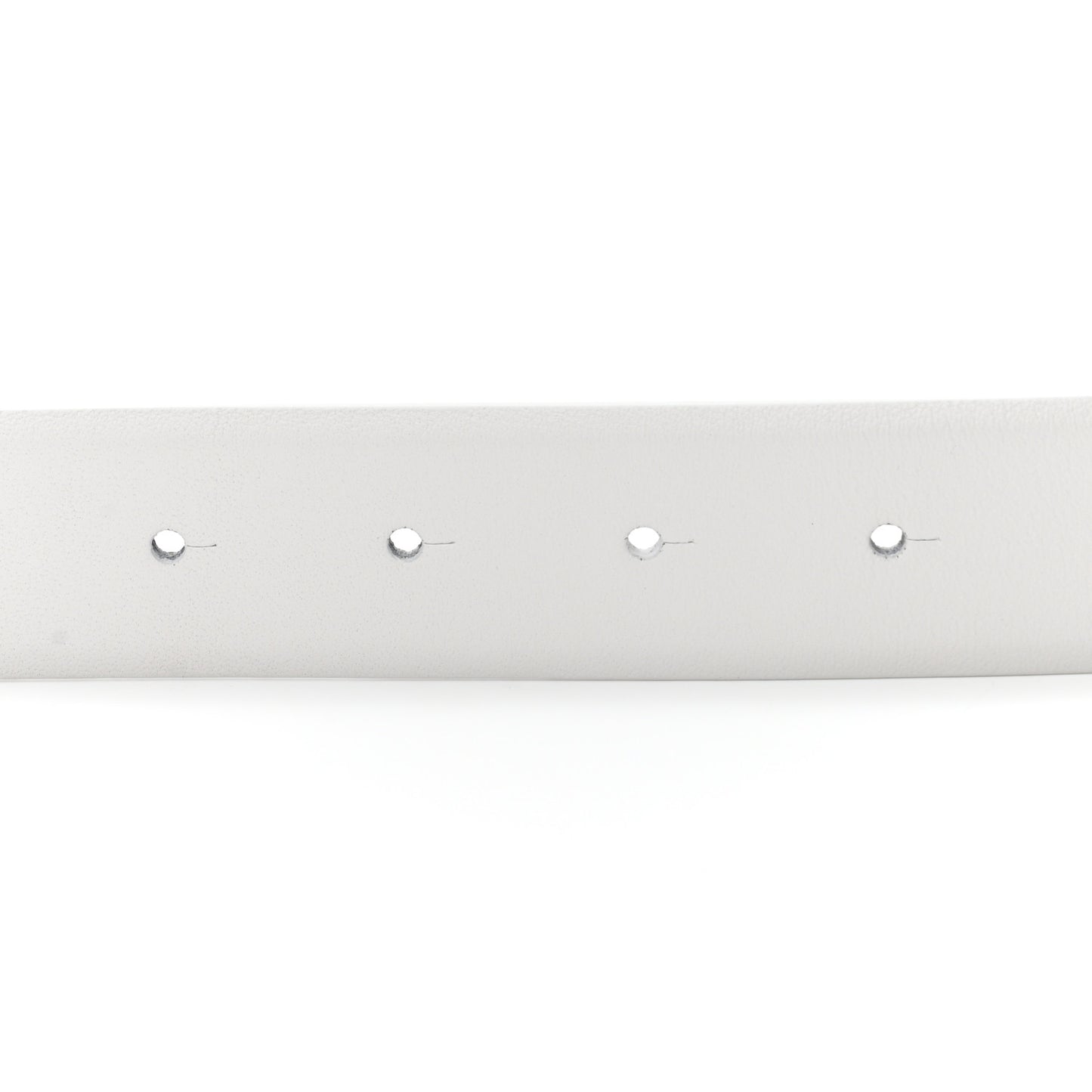 Calfskin Crystal Logo Belt 70 28 White