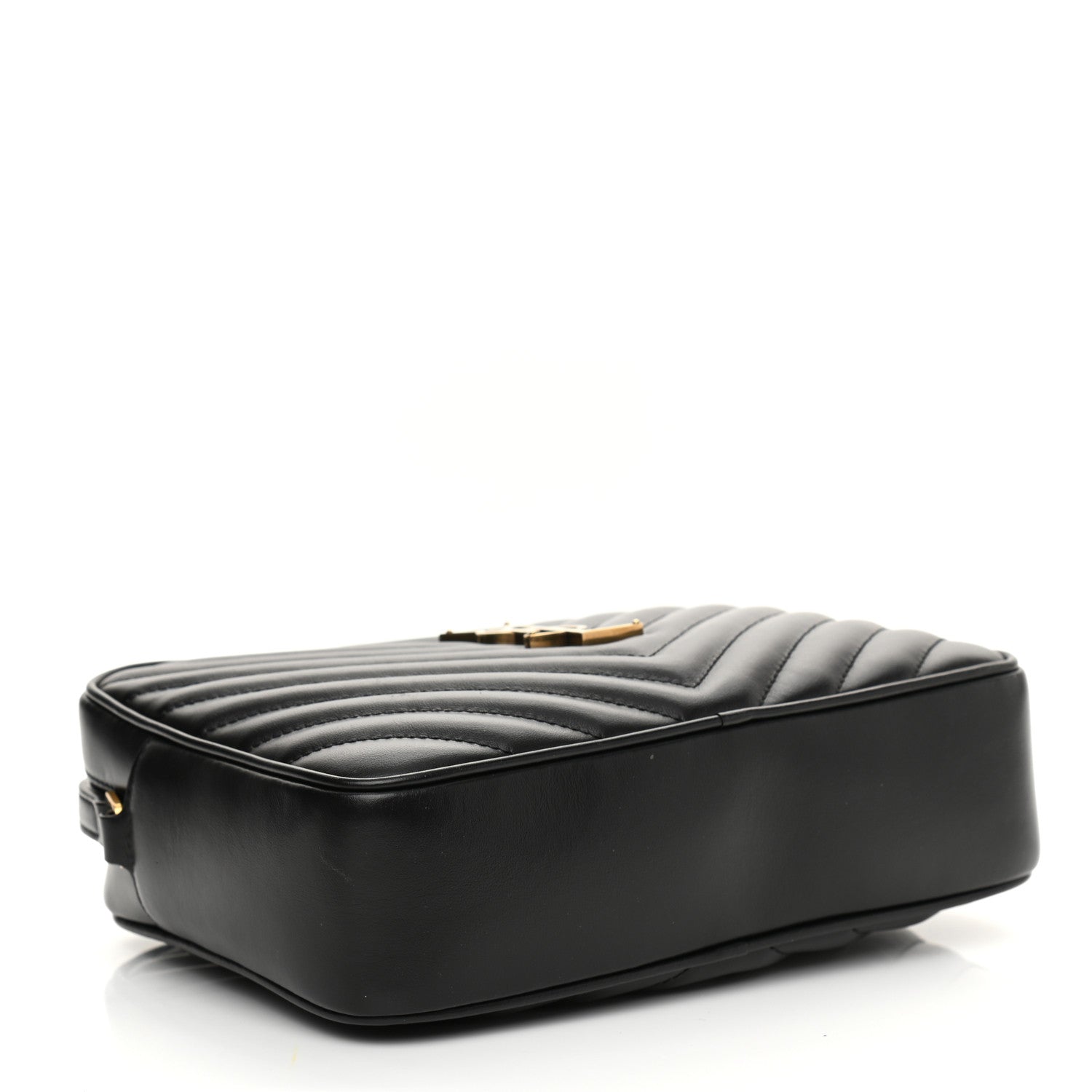 Saint Laurent Calfskin Matelasse Monogram Lou Camera Bag Black 4 of 11