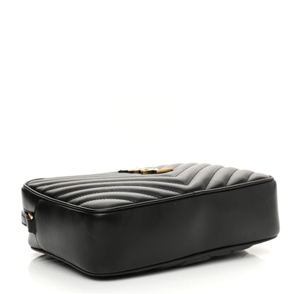Saint Laurent Calfskin Matelasse Monogram Lou Camera Bag Black 4 of 11