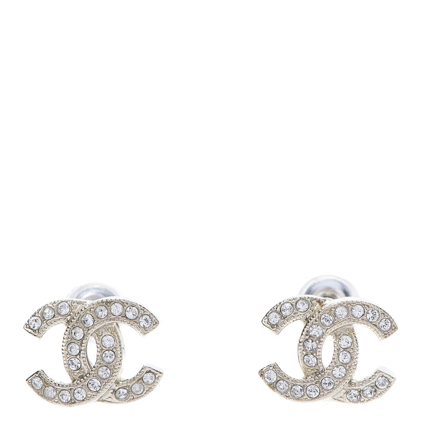 Crystal Timeless CC Earrings Light Gold