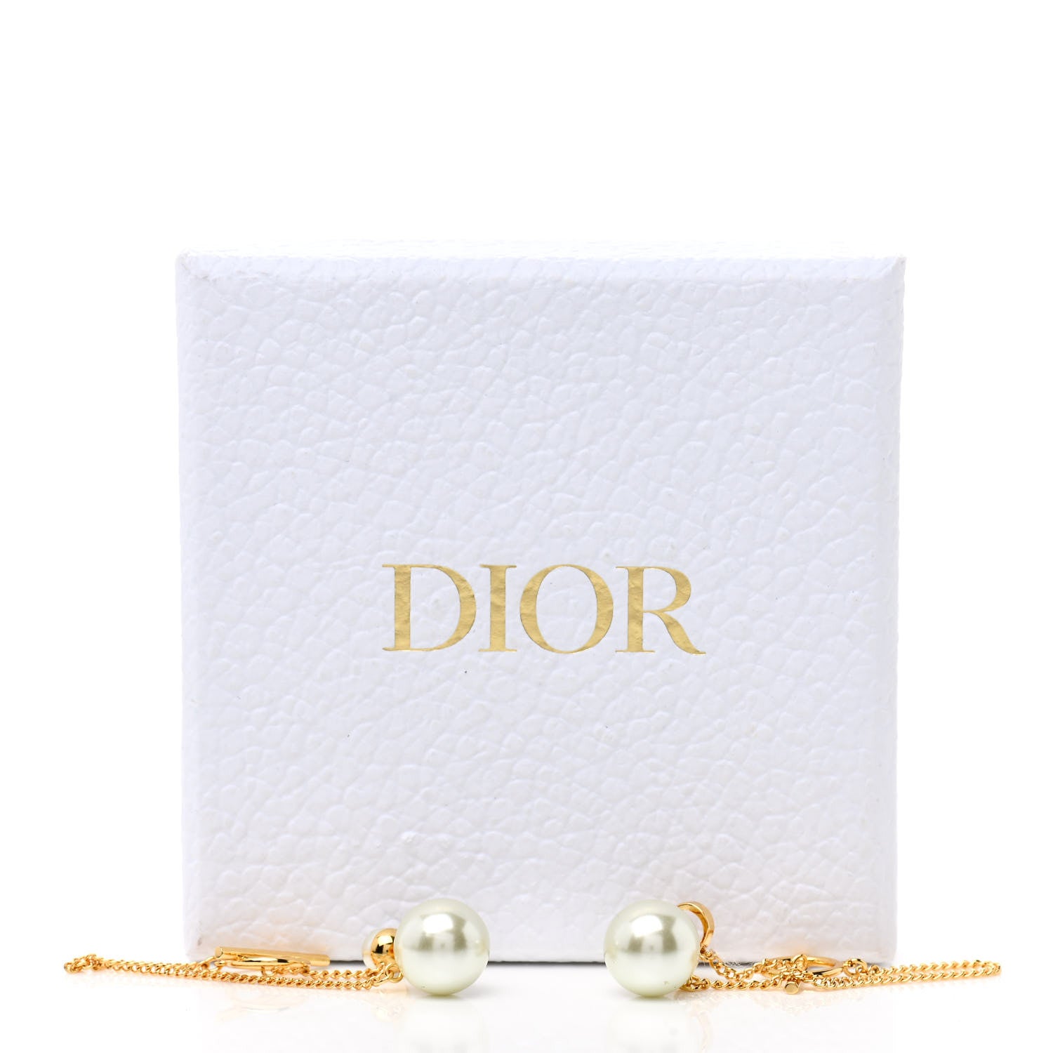Christian Dior Pearl Tribales Earrings Gold White 5 of 5