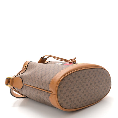 Gucci X DISNEY Mini Vintage GG Supreme Monogram Bucket Bag Beige Vintage Sun Oil 4 of 10