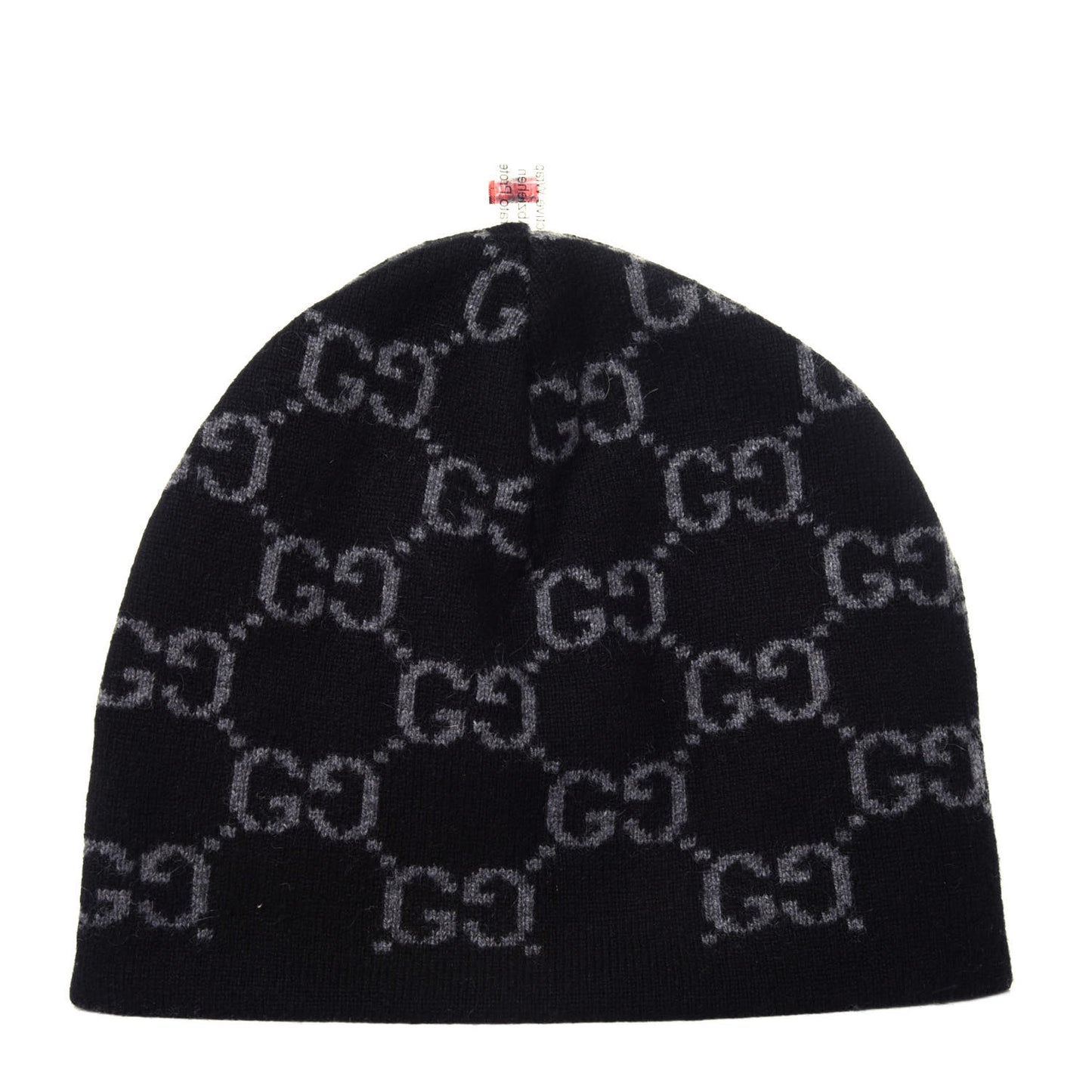 Cashmere GG Monogram Beanie Hat Black