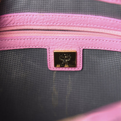 MCM Visetos Small Side Stud Stark Backpack Pink 7 of 9