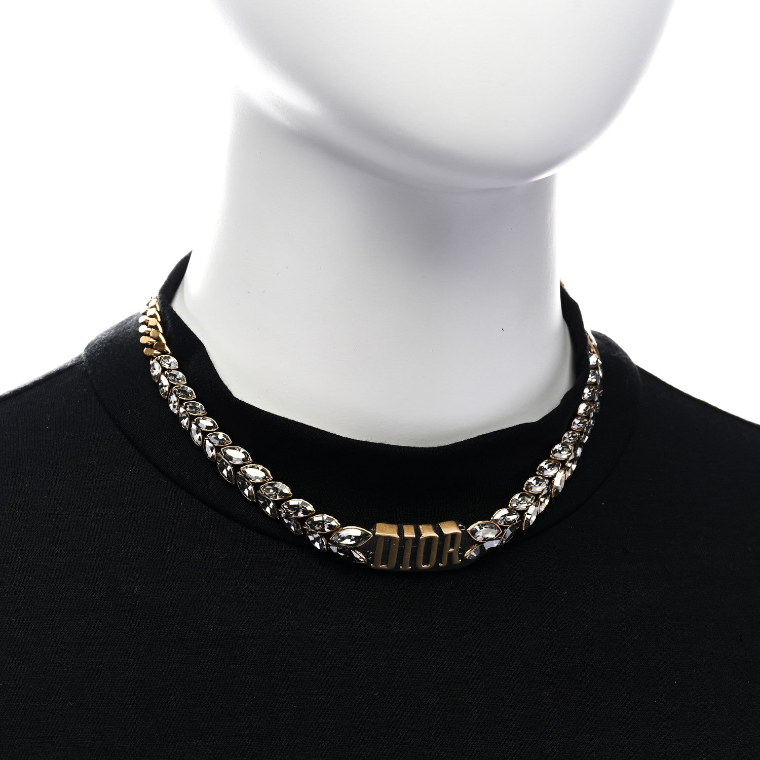 Christian Dior Metal Crystal Dio(r)evolution Choker Gold 2 of 4