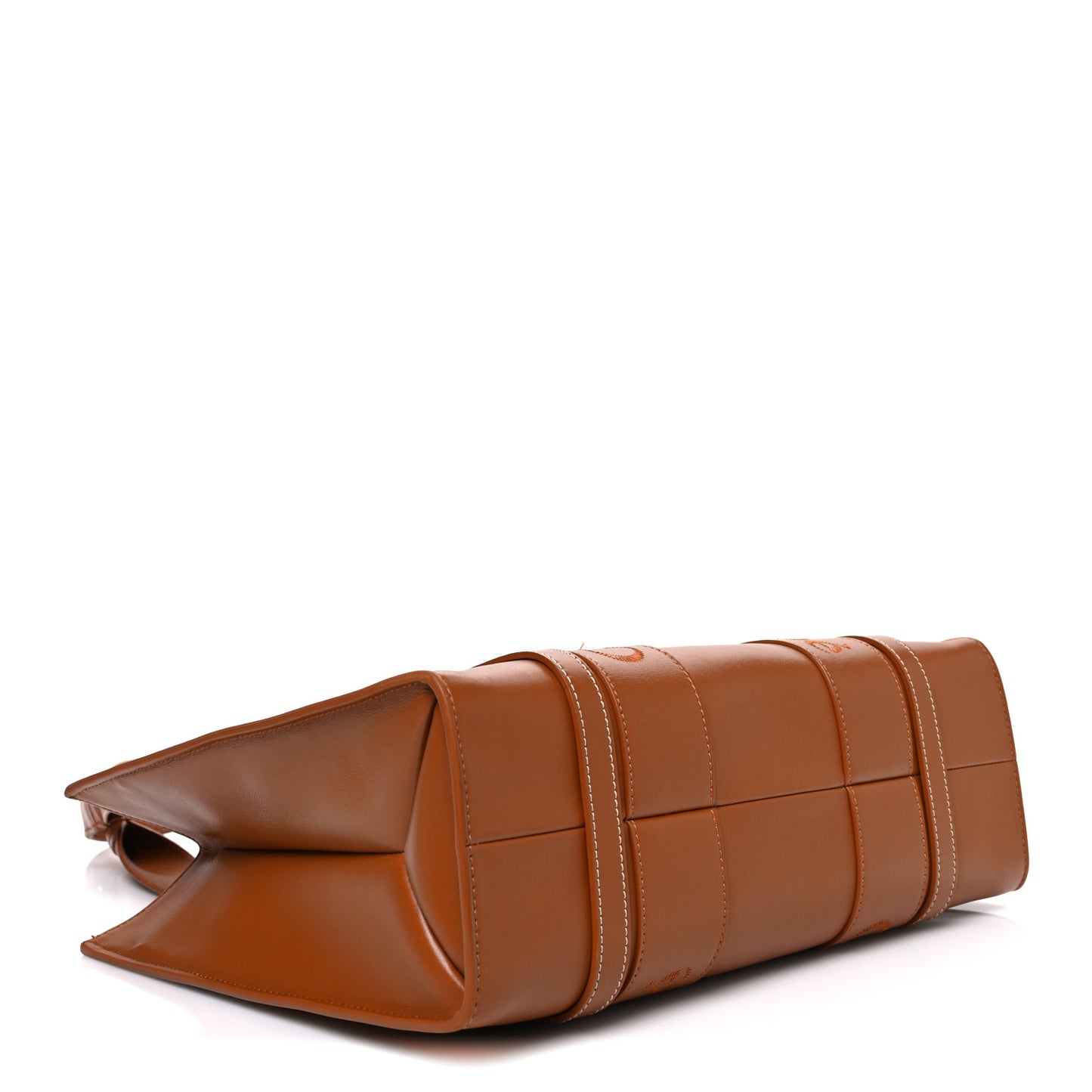 Calfskin Medium Woody Tote Caramel