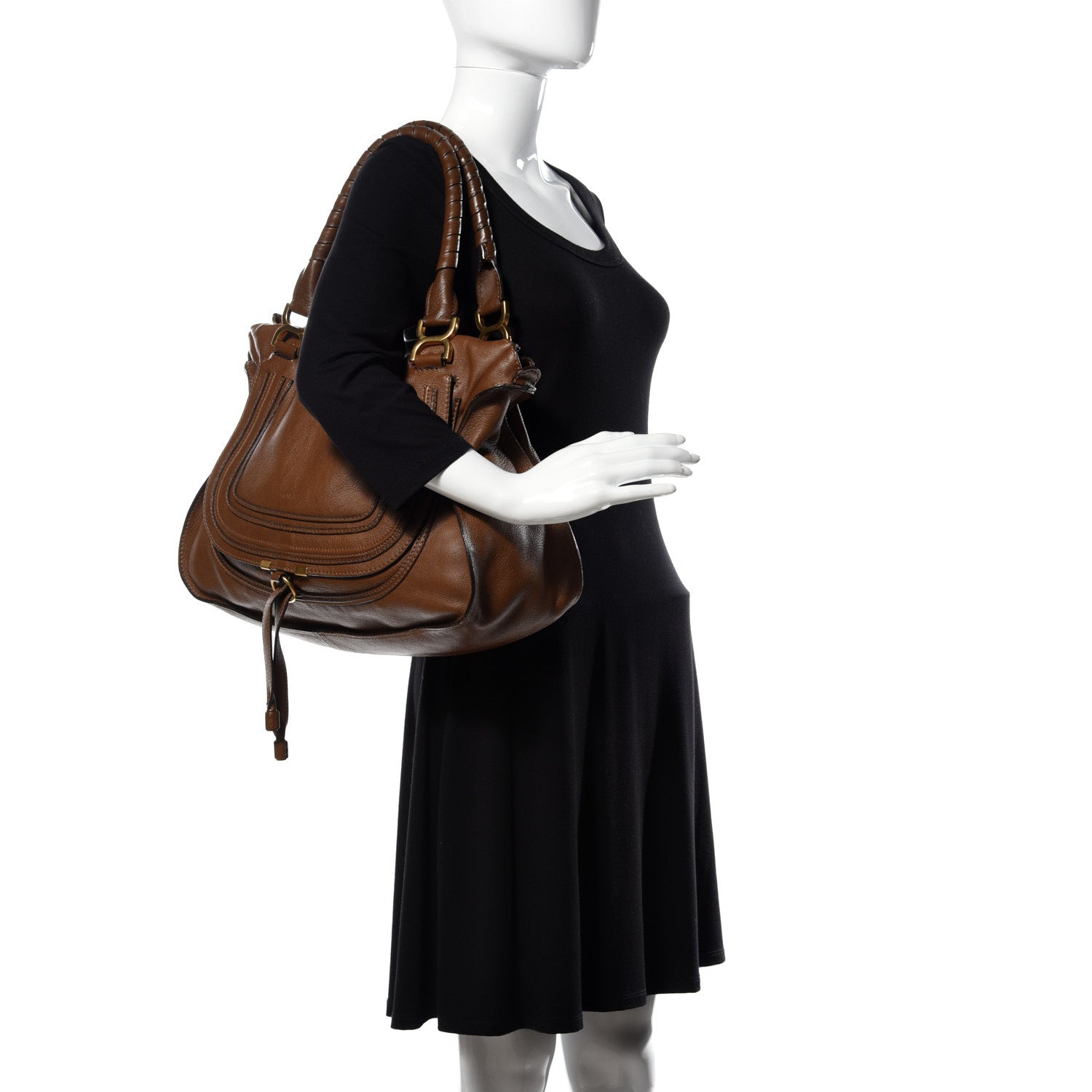 Chloe Calfskin Large Marcie Satchel Nut 2 of 9