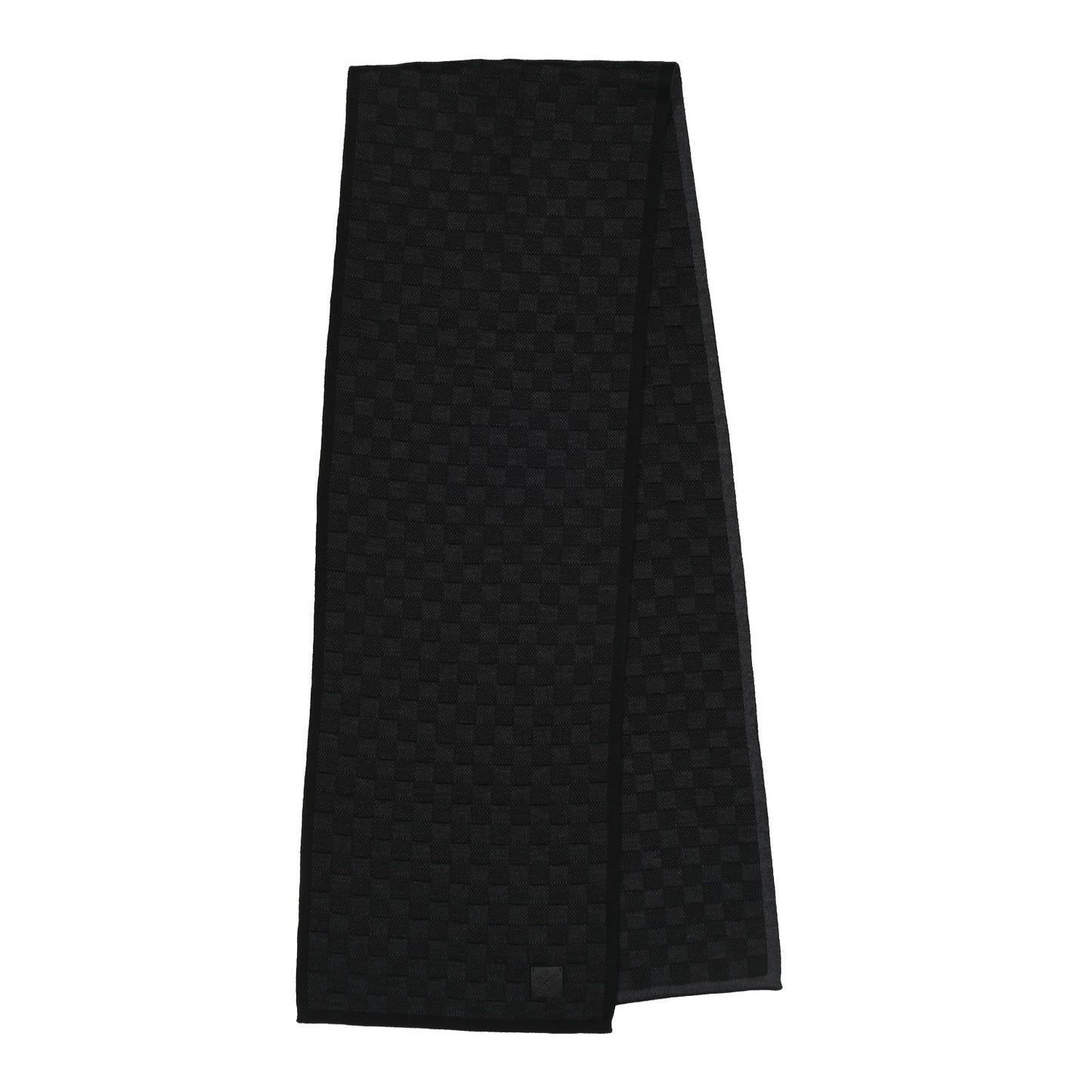 Wool Neo Petit Damier Scarf Anthracite