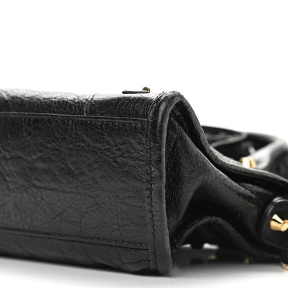 Balenciaga Agneau Classic Gold Hardware Mini City Black 8 of 9