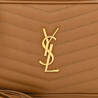 Saint Laurent Grain De Poudre Matelasse Monogram Mini Lou Camera Bag Dark Natural 9 of 12
