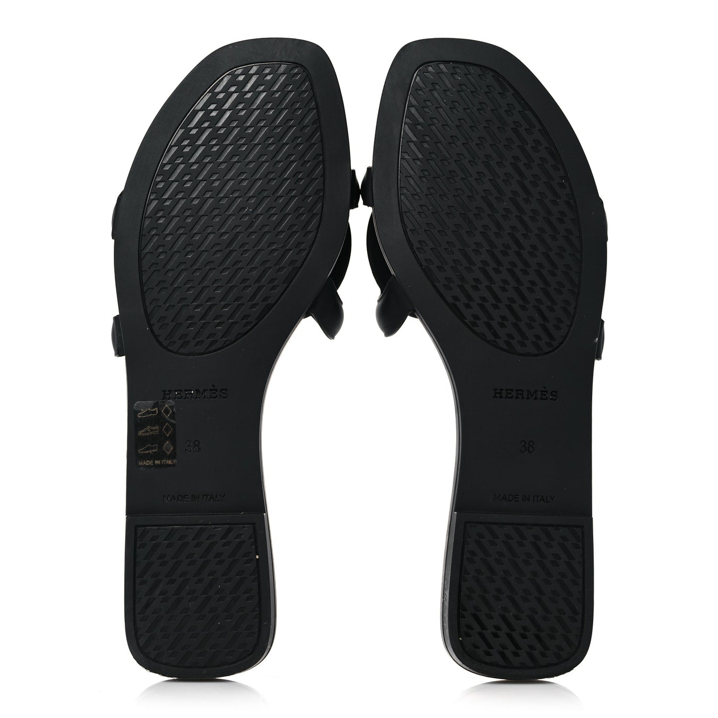 Rubber Aloha Sandals 38 Black