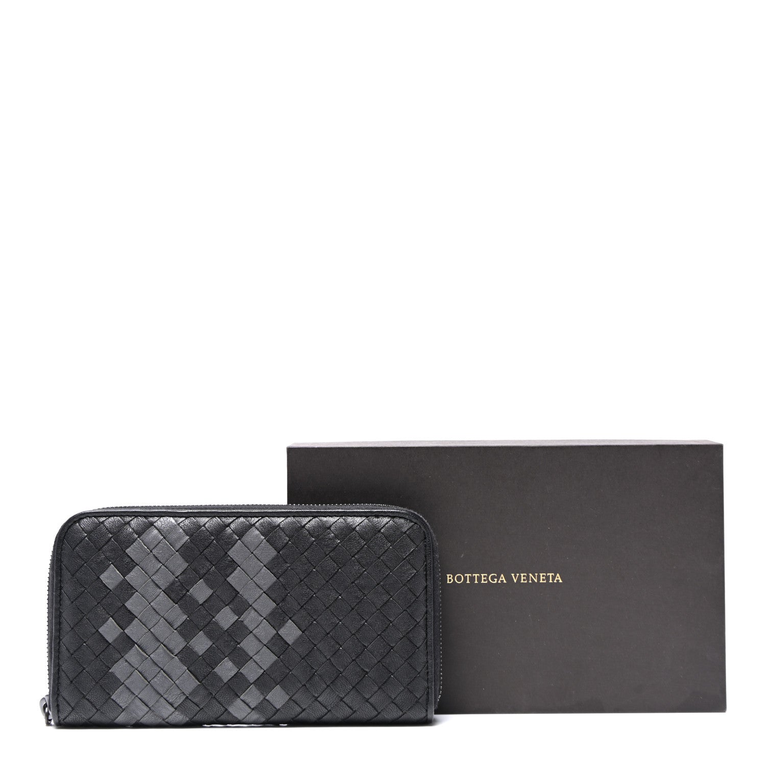 Bottega Veneta Nappa Intrecciato Zip Around Wallet Medium Grey 8 of 8