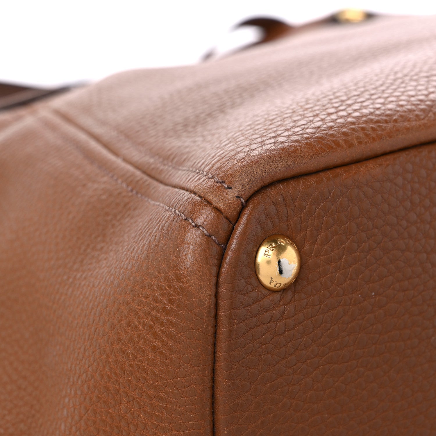 Prada Vitello Daino Tote Palissandro 9 of 15