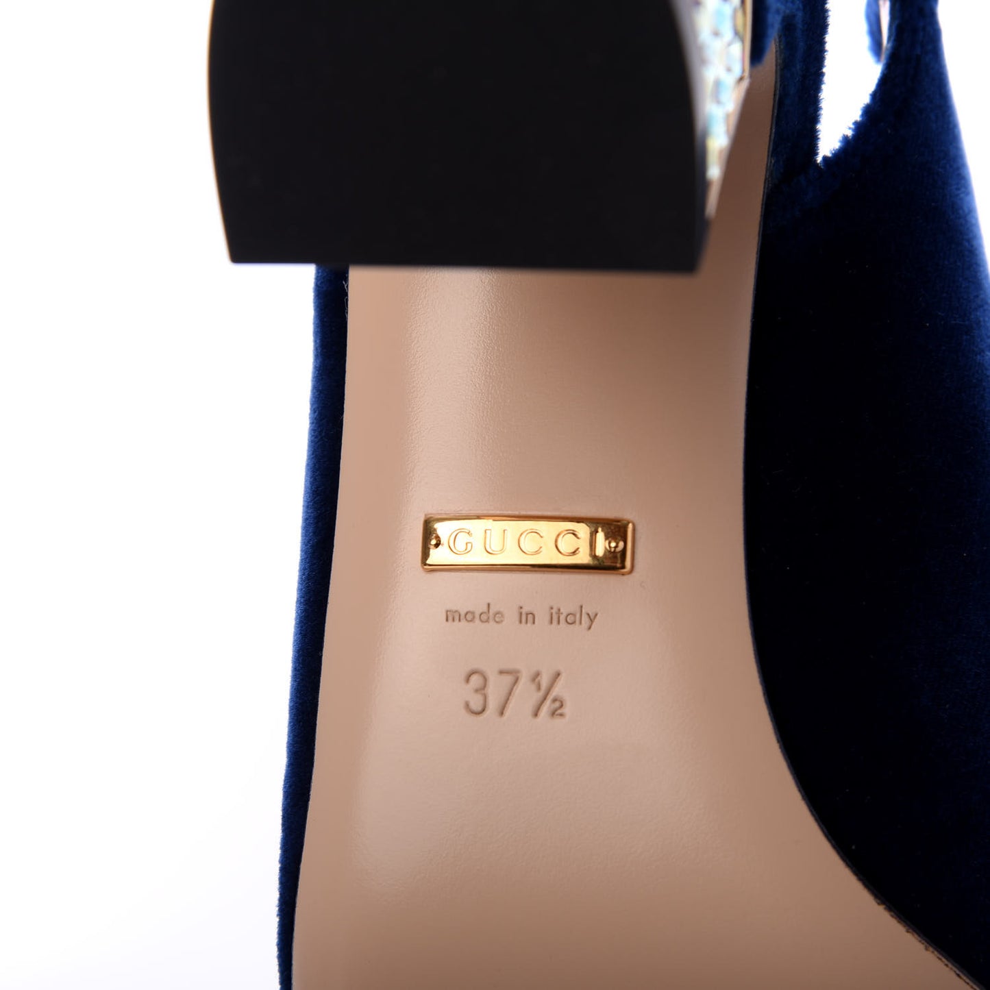 Velvet Crystal Square G Madelyn Slingbacks 37.5 Cobalt Blue