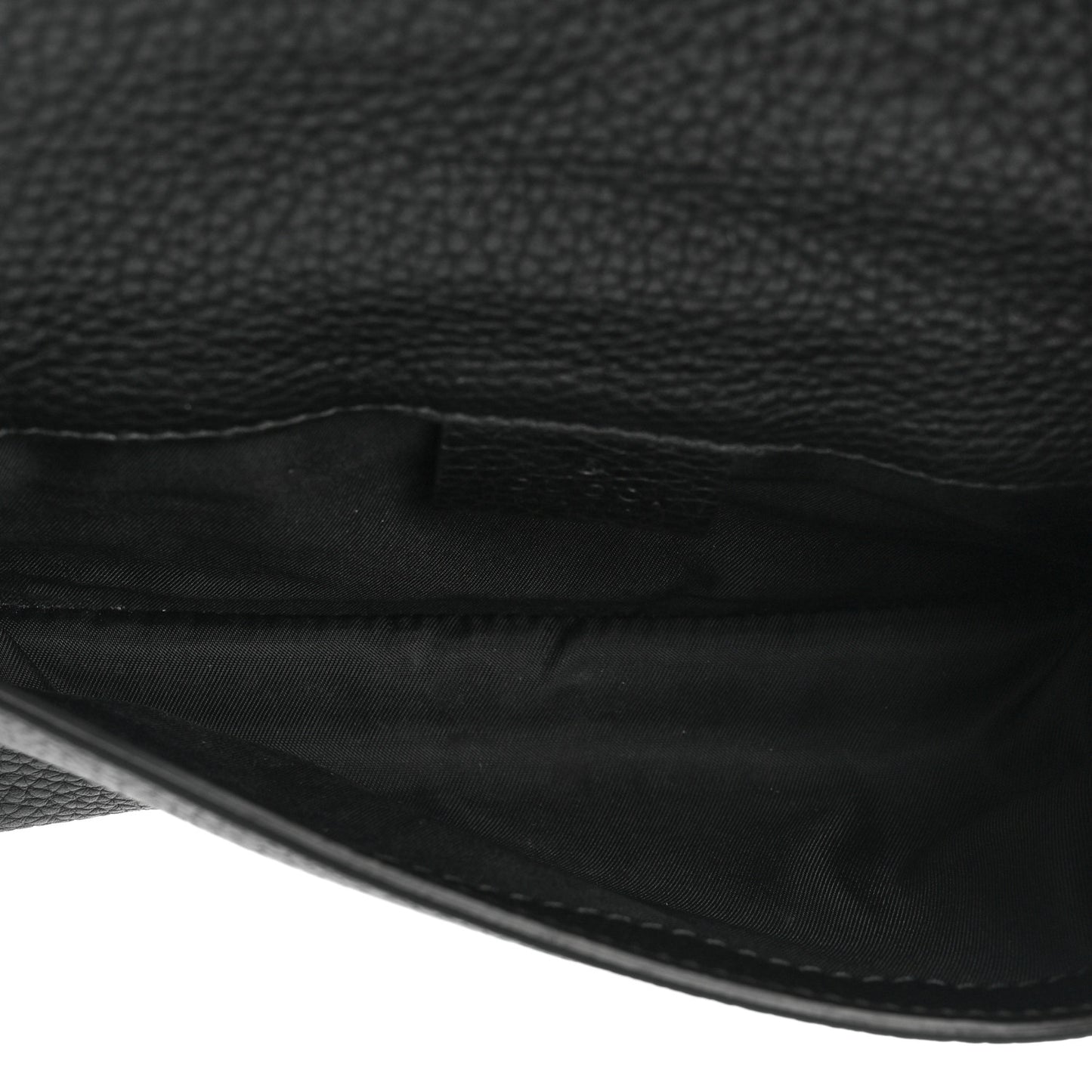 Pebbled Calfskin Soho Flap Belt Bag Black
