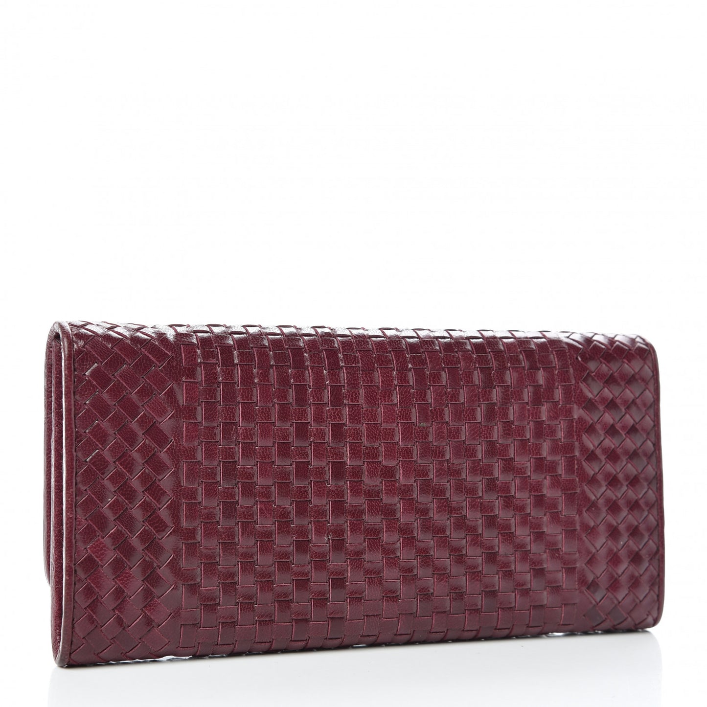 Goatskin Woven Continental Flap Wallet Ribes
