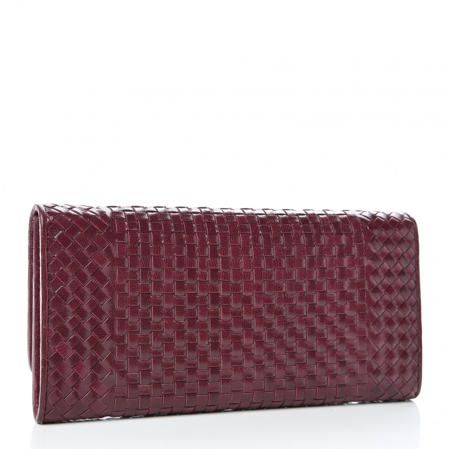 Prada Goatskin Woven Continental Flap Wallet Ribes 4 of 11