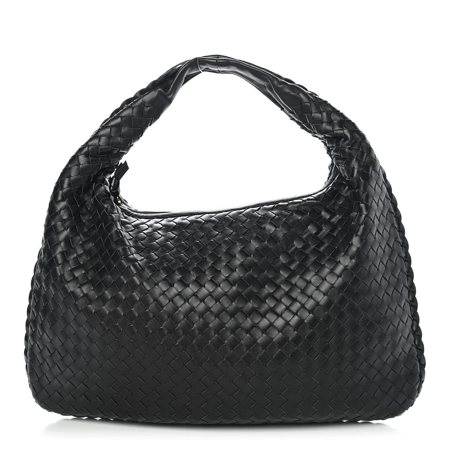 Nappa Intrecciato Medium Veneta Hobo Black