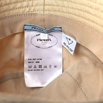 Prada Re-Nylon Metal Triangle Logo Womens Bucket Hat M Deserto 7 of 8