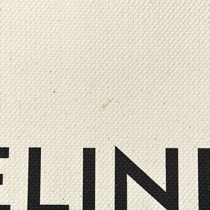 Celine Canvas Calfskin Vertical Cabas Natural Tan 12 of 19