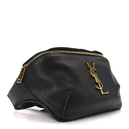 Saint Laurent Grain De Poudre Monogram Belt Bag Black 4 of 11