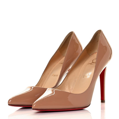 Christian Louboutin Patent Pigalle 100 Pumps 38.5 Nude 3 of 8