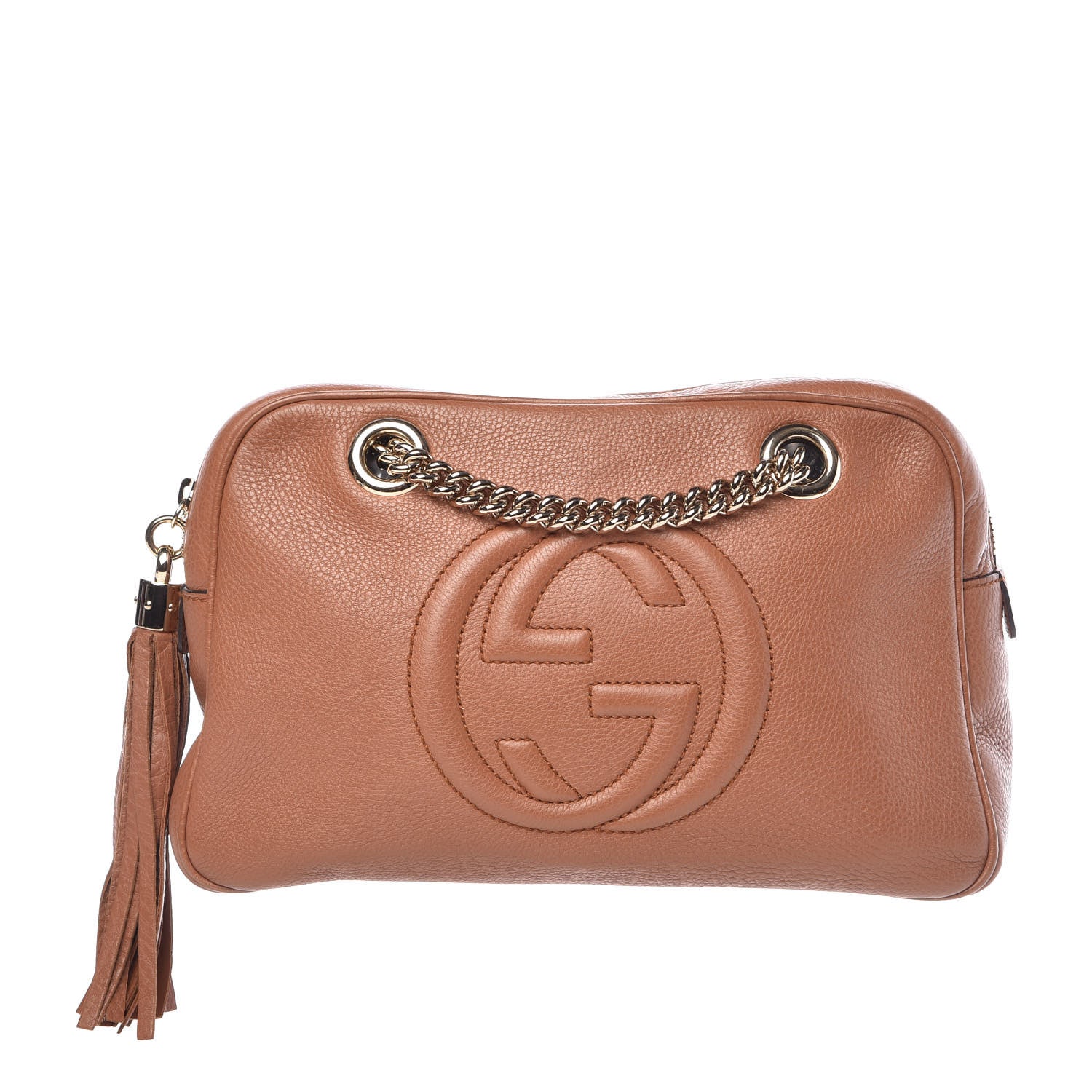 Gucci Pebbled Calfskin Small Soho Bowler Dusty Blush 1 of 11