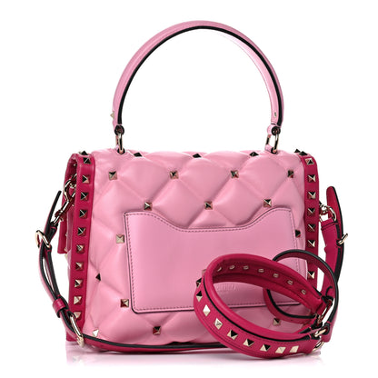 Valentino Garavani Nappa Medium Candystud Top Handle Bag Absolute Disco Pink 2 of 27
