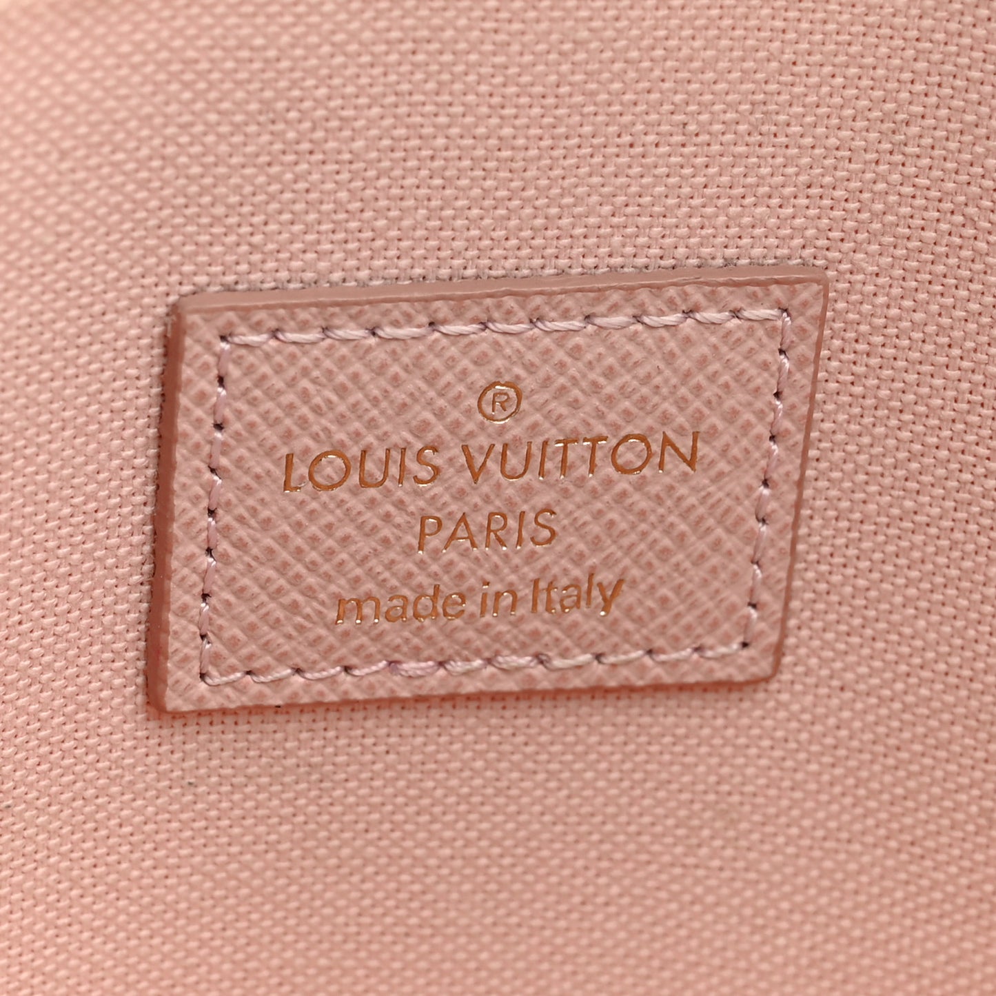 Damier Azur Pochette Felicie Chain Wallet Rose Ballerine