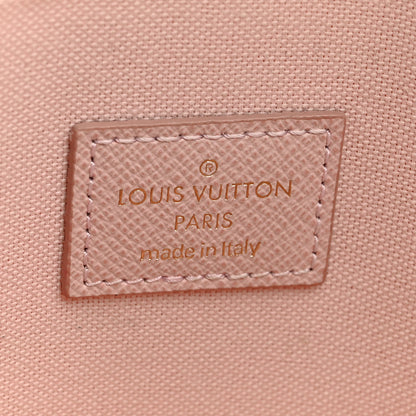 Louis Vuitton Damier Azur Pochette Felicie Chain Wallet Rose Ballerine 7 of 14