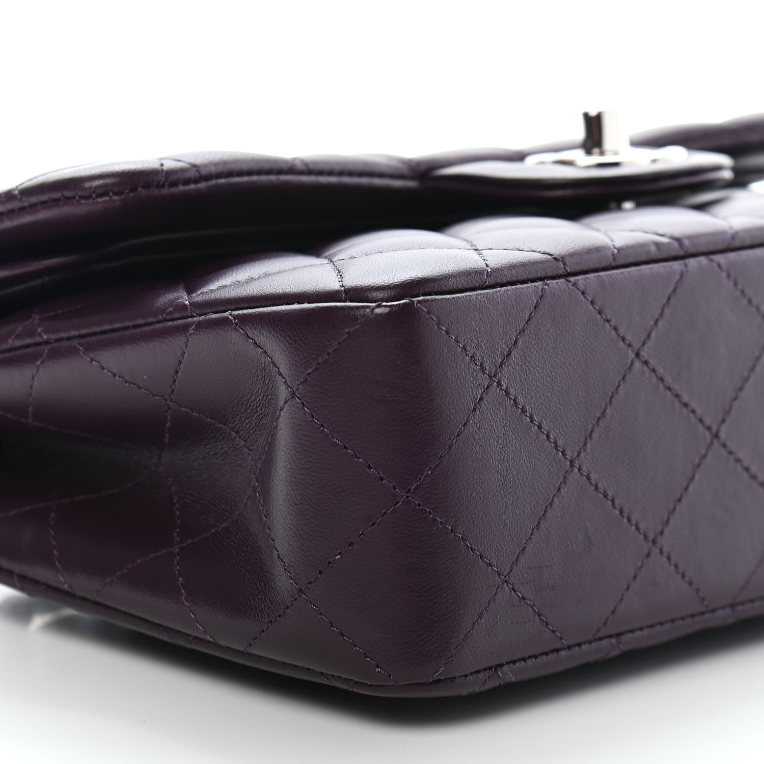 Chanel Lambskin Quilted Small Double Flap Purple 8 of 13