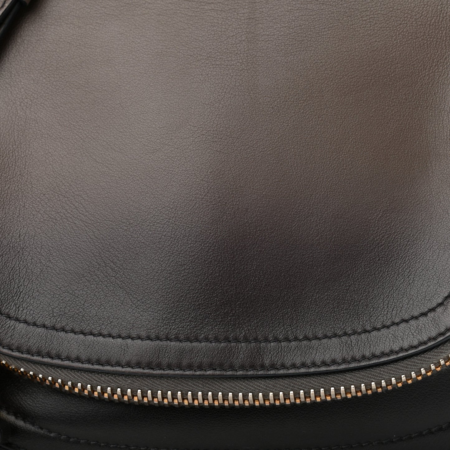 Grained Calfskin Medium Shaded Jennifer Crossbody Bag Brown