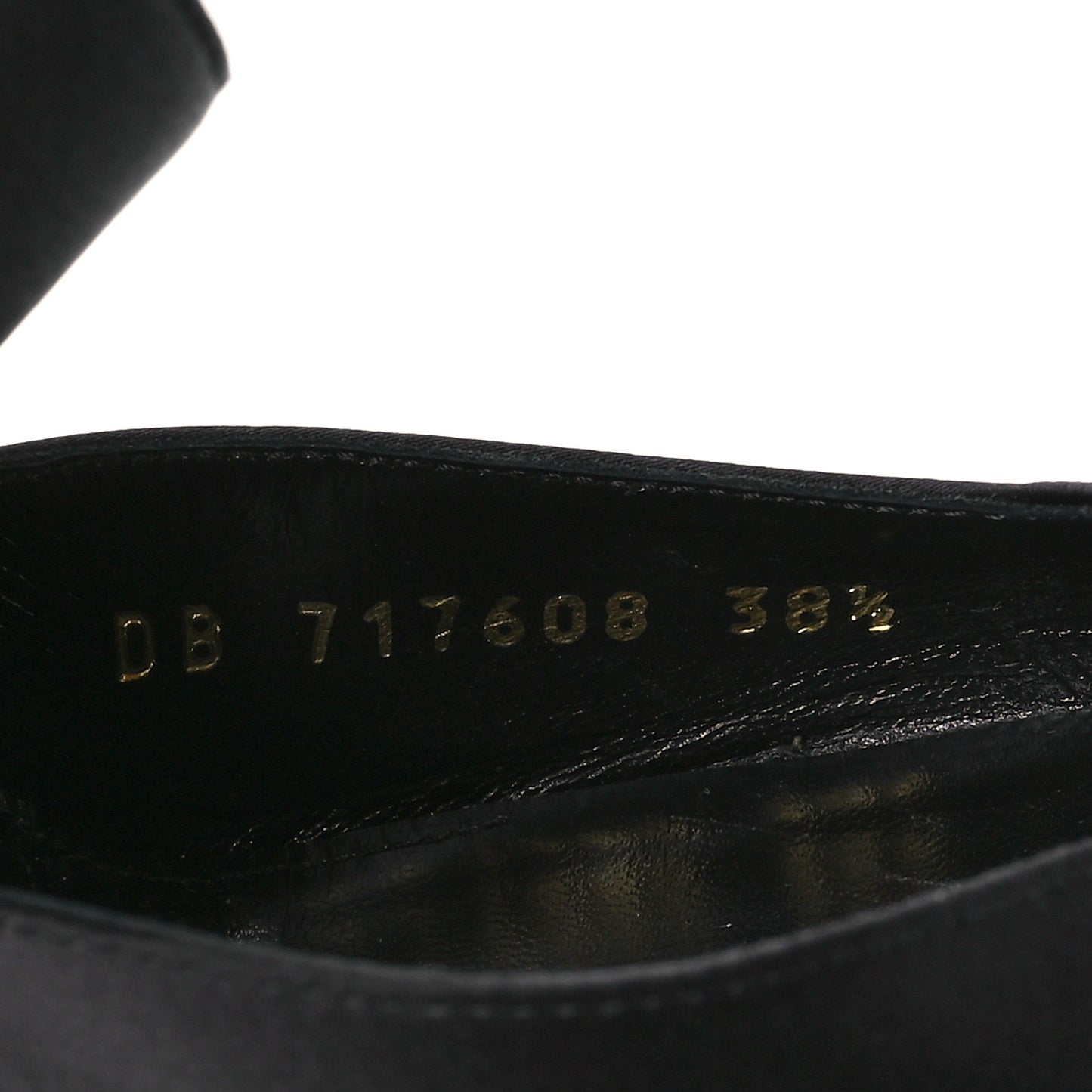 Crepe Satin Crystal Buckle Claude 110 Slingback Pumps 38.5 Black