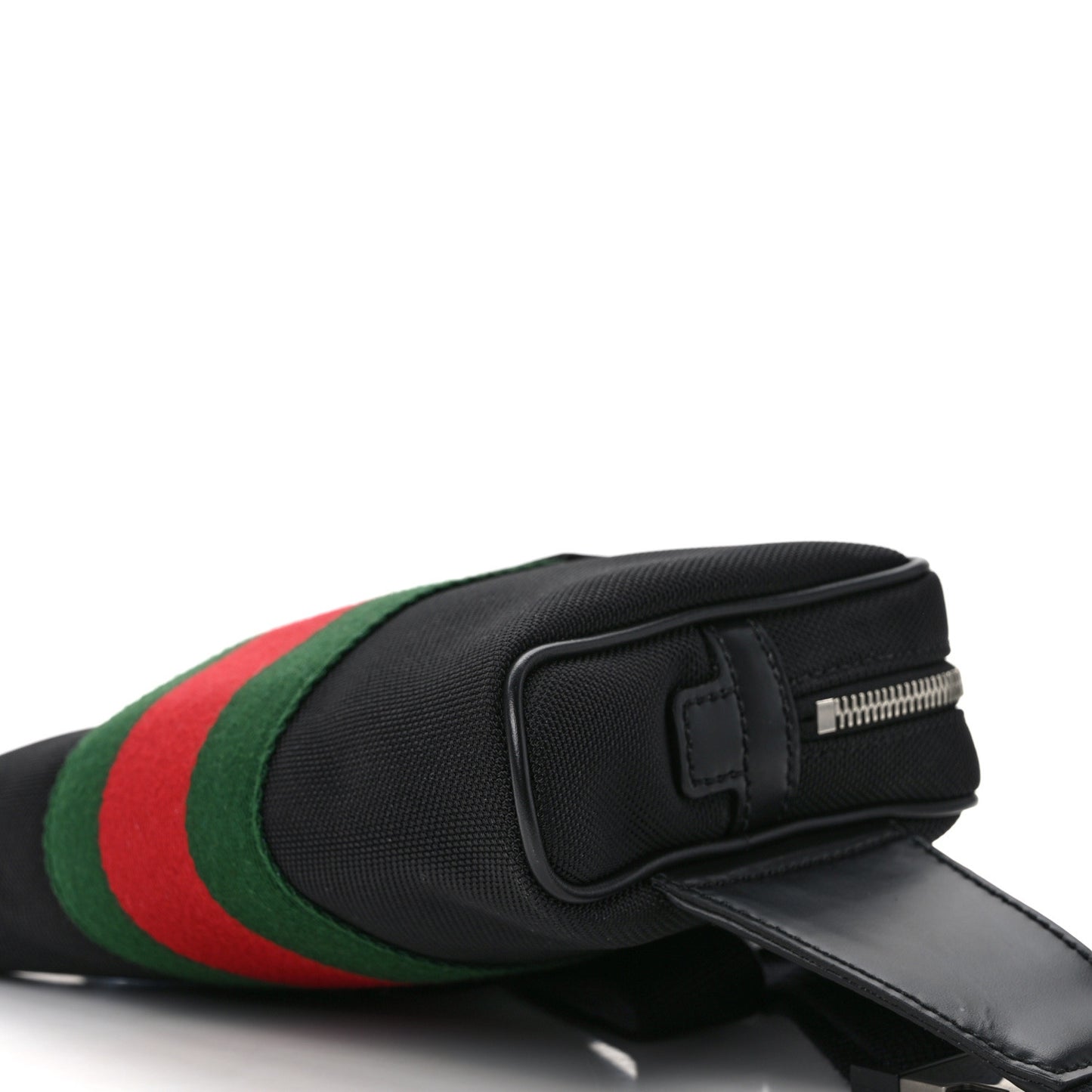 Canvas Web Slim Belt Bag Black