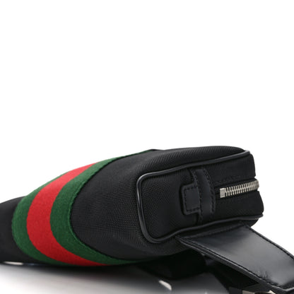 Gucci Canvas Web Slim Belt Bag Black 10 of 10