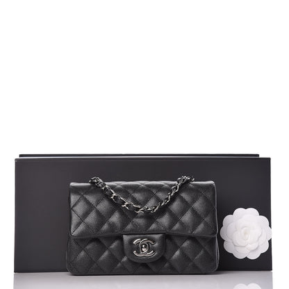 Chanel Iridescent Caviar Quilted Mini Rectangular Flap Black 10 of 10