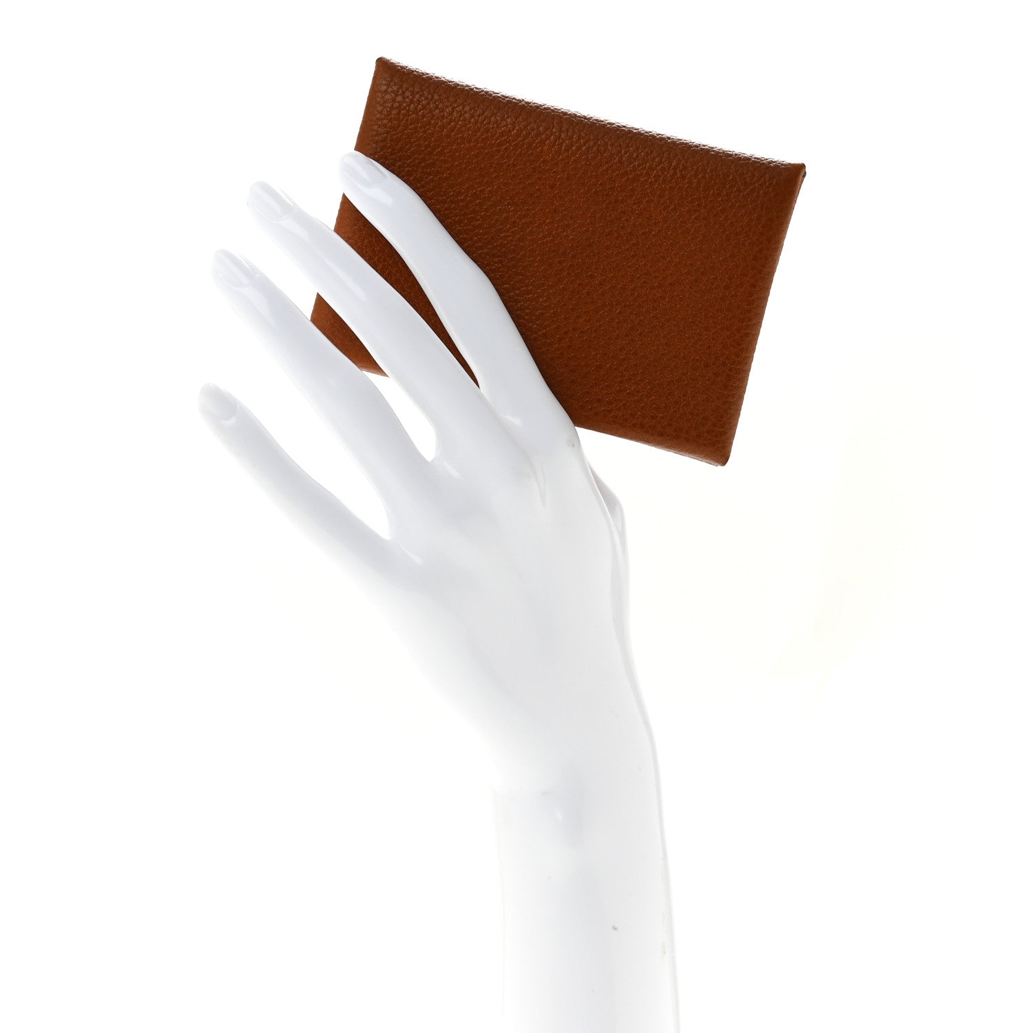 Hermes Barenia Faubourg Verso Calvi Duo Card Case Fauve 2 of 8