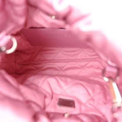 Chanel Metallic Lambskin Lacquered Monochrome Quilted Mini Chanel 22 Pink 5 of 10
