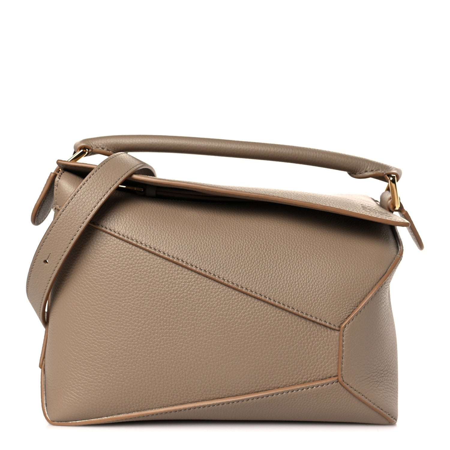 Loewe Grained Calfskin Small Puzzle Edge Bag Sand 1 of 8