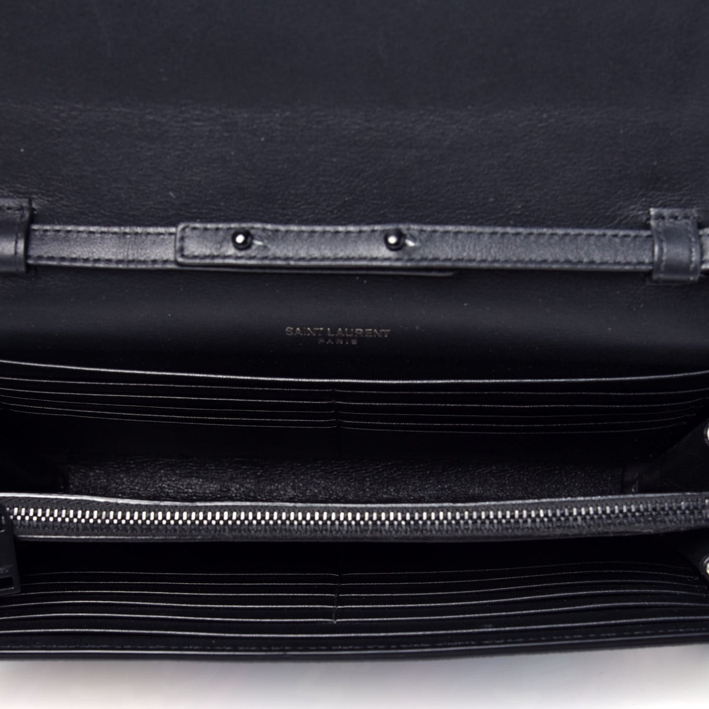 Grain De Poudre Medium Classic Monogram Multicolor Graphic Print Chain Wallet Black