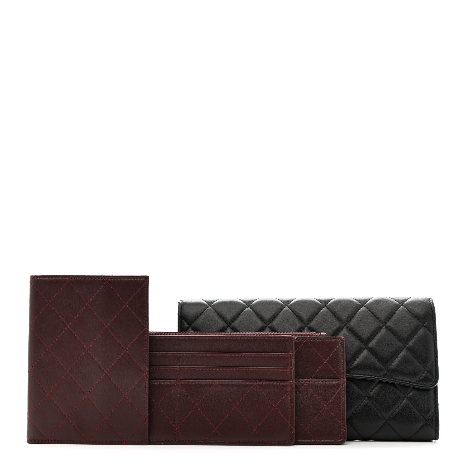 Chanel Lambskin Quilted Travel Wallet Black 3 of 12