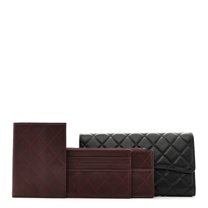 Chanel Lambskin Quilted Travel Wallet Black 3 of 12