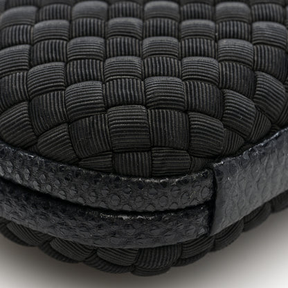 Bottega Veneta Silk Faille Ayers Intreccio Impero Stretch Knot Clutch Black 7 of 8