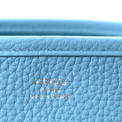 Hermes Taurillon Clemence Evelyne III PM Bleu Du Nord 6 of 10